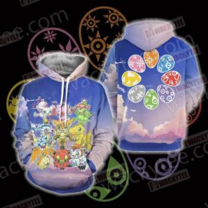 Digimon Eggs Unisex 3D Hoodie All Over Print Hoodie4053 - 09e7066f1d65