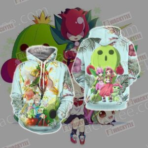 Digimon Palmon Evolution Line 3D Hoodie All Over Print Hoodie3966 - 82c7efdf6f0b