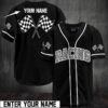 Dirt Track Racing Custom Name Baseball Jersey