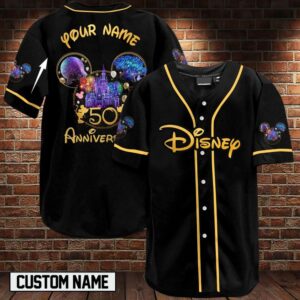 Disney 50Th Anniversary Custom Name Baseball Jersey