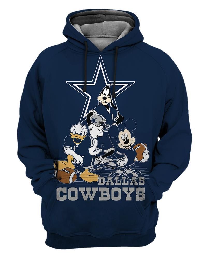 Disney Cartoon Character Dallas Cowboys Fashion 3D Hoodie For Men For Women All Over Printed Hoodie - fdb7230259dd Disney Cartoon Character Dallas Cowboys Fashion 3D Hoodie For Men For Women All Over Printed Hoodie - fdb7230259dd