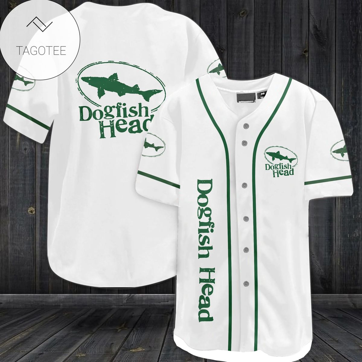 Dogfish Head Logo Baseball Jersey Shirt Dogfish Head Logo Baseball Jersey Shirt