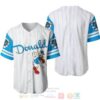 Donald Duck All Over Print Pinstripe White Baseball Jersey