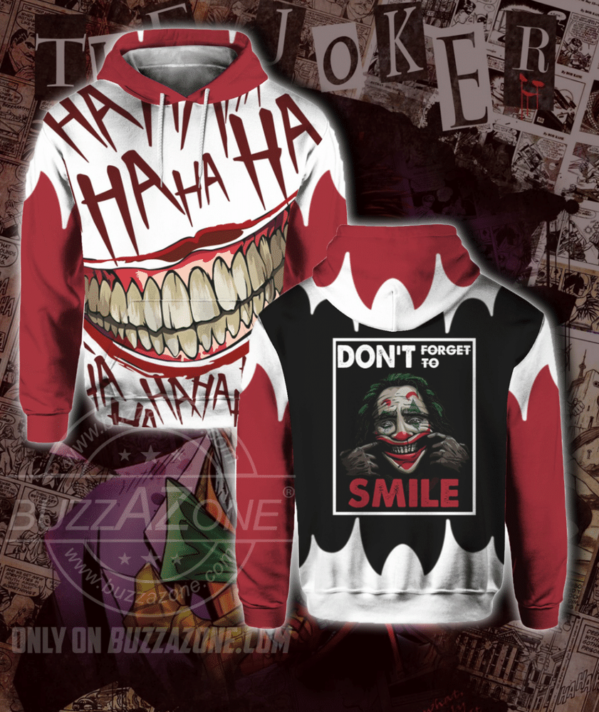 Dont Forget To Smile Joker Ha Ha Ha Pullover And Zip Pered Hoodies Custom 3D Graphic Printed 3D Hoodie All Over Print Hoodie For Men For Women - b70ef54cb06c Dont Forget To Smile Joker Ha Ha Ha Pullover And Zip Pered Hoodies Custom 3D Graphic Printed 3D Hoodie All Over Print Hoodie For Men For Women - b70ef54cb06c