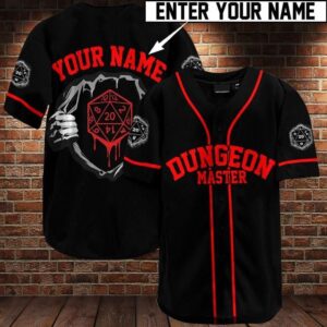 Dungeon Master Custom Name Baseball Jersey- Limited Edition