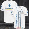 Dutch Bros Coffee White Blue Baseball Jersey