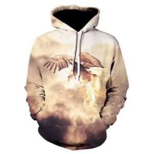 Eagle Pullover And Zippered Hoodies Custom 3D Eagle Graphic Printed 3D Hoodie All Over Print Hoodie For Men For Women - 60aa4f90548b