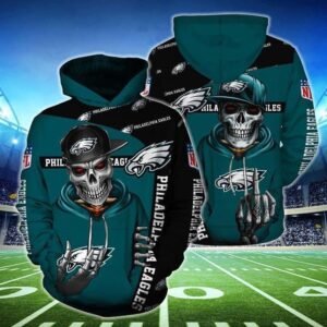 Eagles Philadelphia Hip Hop Skull 3D Hoodie For Men For Women All Over Printed Hoodie - 1e364dad14f1
