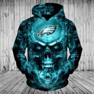 Eagles Philadelphia Skull 3D Hoodie For Men For Women All Over Printed Hoodie - 979e411ea482
