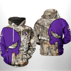 East Carolina Pirates NCAA Camo Veteran Hunting 3D Printed Hoodie/Zipper Hoodie - 97fd24134c14