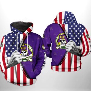 East Carolina Pirates NCAA US FLag 3D Printed Hoodie/Zipper Hoodie - caa64aadea1b