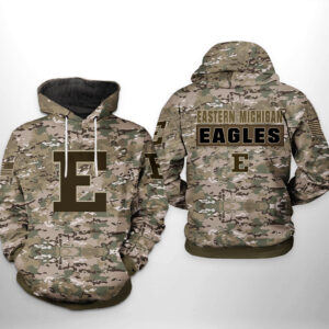 Eastern Michigan Eagles NCAA Camo Veteran 3D Printed Hoodie/Zipper Hoodie - 502c55602866