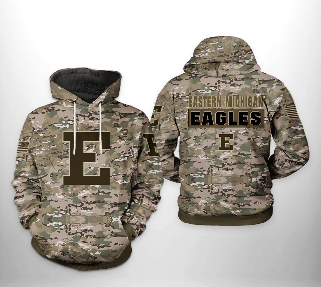 Eastern Michigan Eagles NCAA Camo Veteran 3D Printed Hoodie/Zipper Hoodie - 502c55602866 Eastern Michigan Eagles NCAA Camo Veteran 3D Printed Hoodie/Zipper Hoodie - 502c55602866