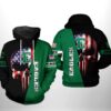 Eastern Michigan Eagles NCAA US Flag Skull 3D Printed Hoodie/Zipper Hoodie - a6c53c9dd22a