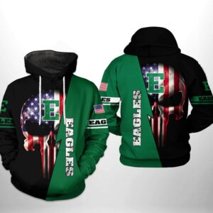 Eastern Michigan Eagles NCAA US Flag Skull 3D Printed Hoodie/Zipper Hoodie - a6c53c9dd22a