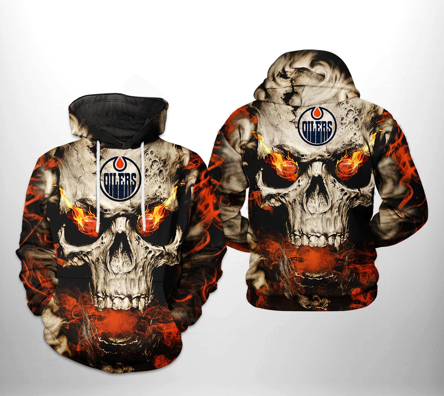 Edmonton Oilers NHL Skull 3D Printed Hoodie/Zipper Hoodie - e0be6f37efd8 Edmonton Oilers NHL Skull 3D Printed Hoodie/Zipper Hoodie - e0be6f37efd8