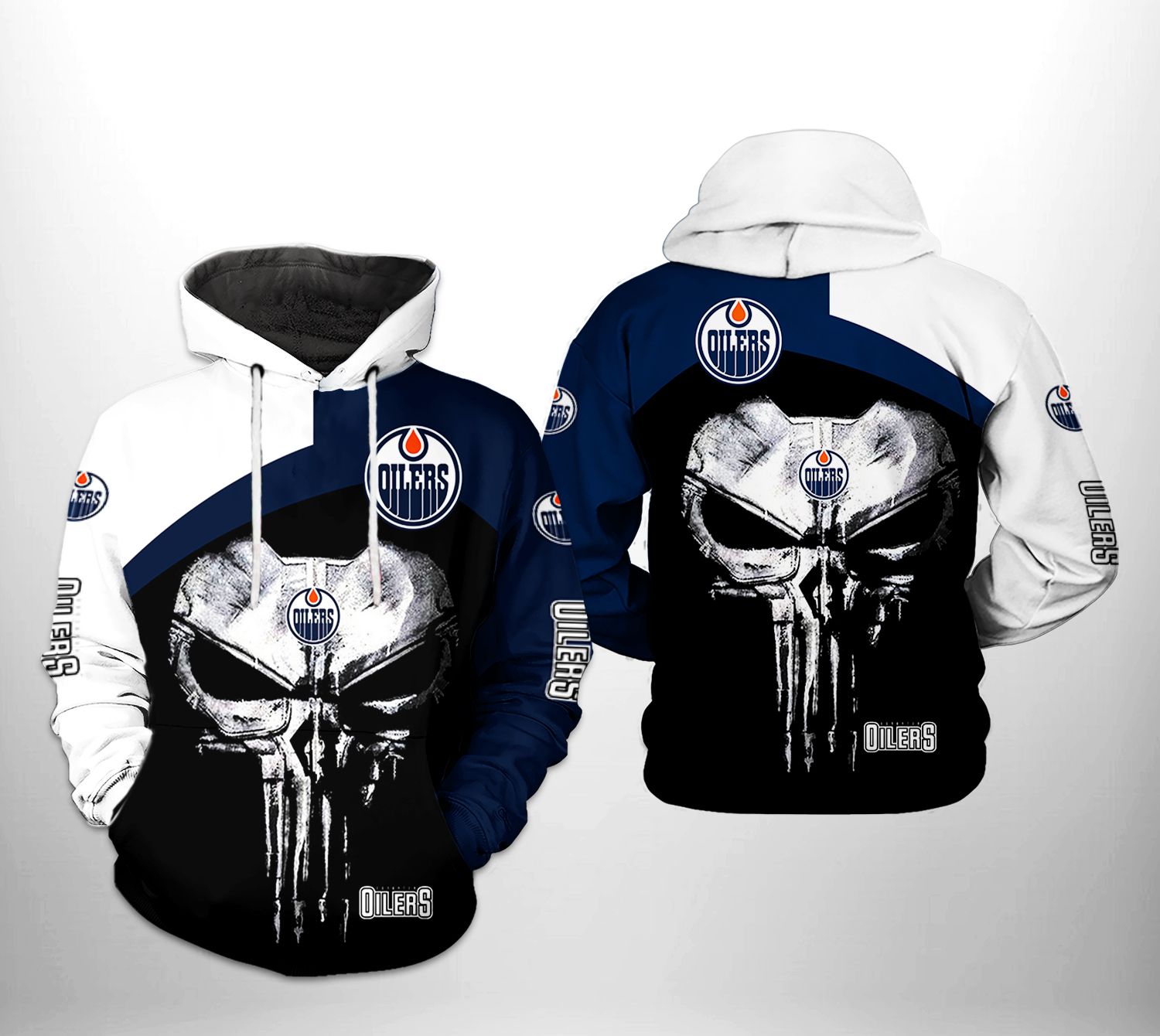 Edmonton Oilers NHL Skull Punisher 3D Printed Hoodie/Zipper Hoodie - 67aade245bde Edmonton Oilers NHL Skull Punisher 3D Printed Hoodie/Zipper Hoodie - 67aade245bde