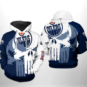 Edmonton Oilers NHL Team Skull 3D Printed Hoodie/Zipper Hoodie - 3dbcfb42244b