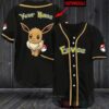 Eevee Pokemon Custom Name Baseball Jersey Shirt