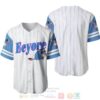Eeyore Donkey Winnie The Pooh All Over Print Pinstripe White Baseball Jersey