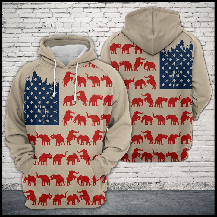Elephant Usa Flag 3D Printed Hoodie/Zipper Hoodie - ddd82ff8d2c7 Elephant Usa Flag 3D Printed Hoodie/Zipper Hoodie - ddd82ff8d2c7