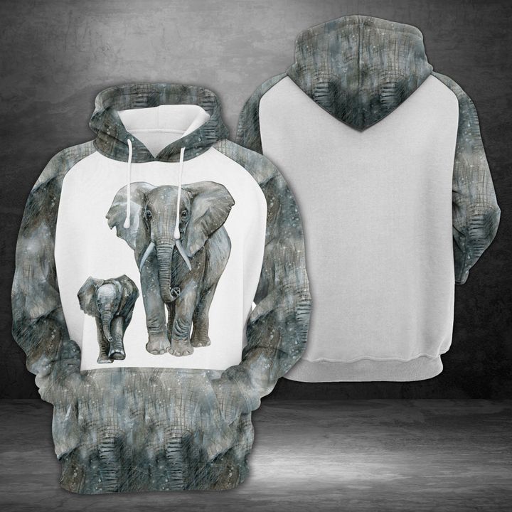 Elephant With Little Baby 3D Printed Hoodie/Zipper Hoodie - caa8d15650ac Elephant With Little Baby 3D Printed Hoodie/Zipper Hoodie - caa8d15650ac
