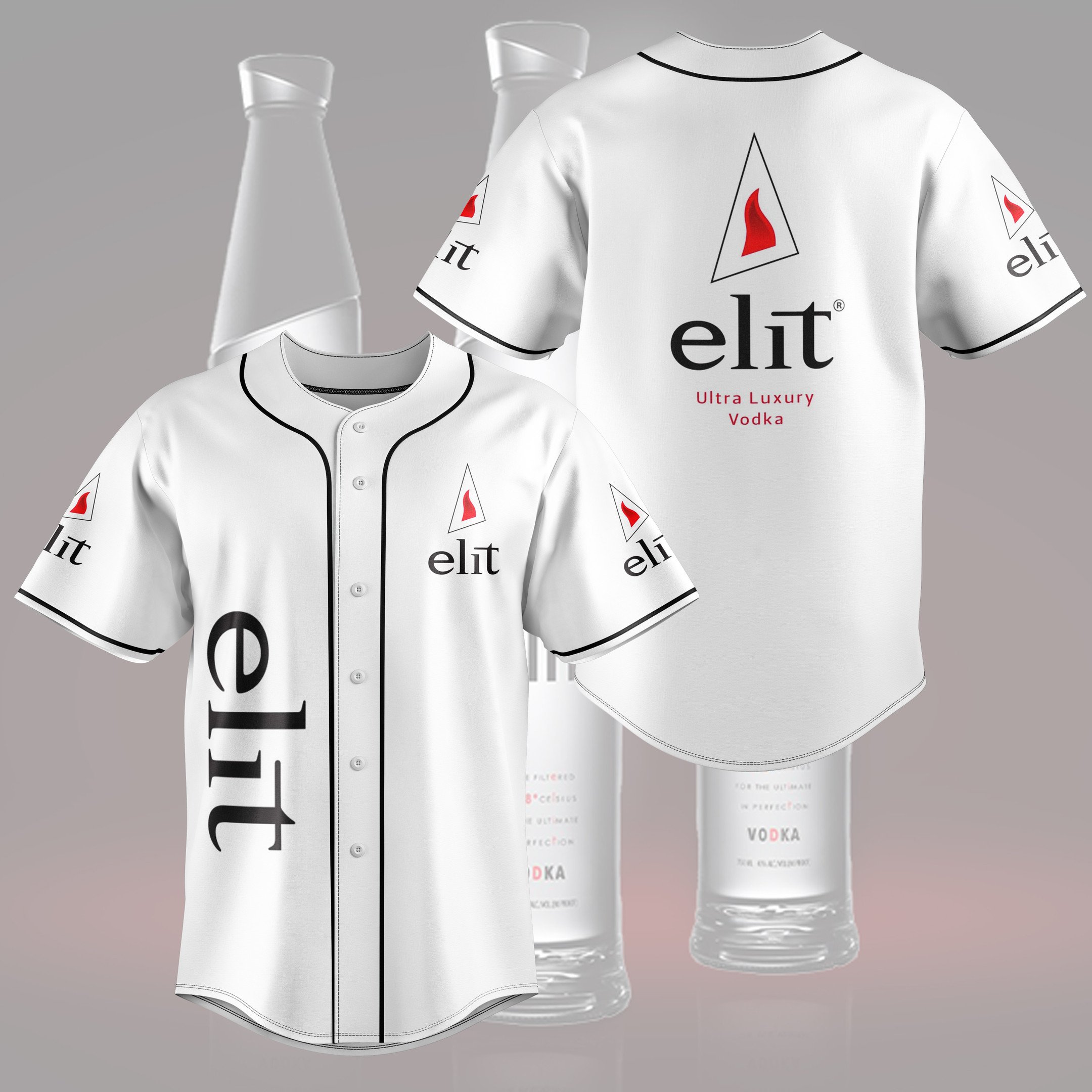 Elit Ultra Luxury Vodka Baseball Jersey Elit Ultra Luxury Vodka Baseball Jersey