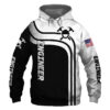 Engineer Black US Flag 3D Printed Hoodie/Zipper Hoodie - 759848fcd83a