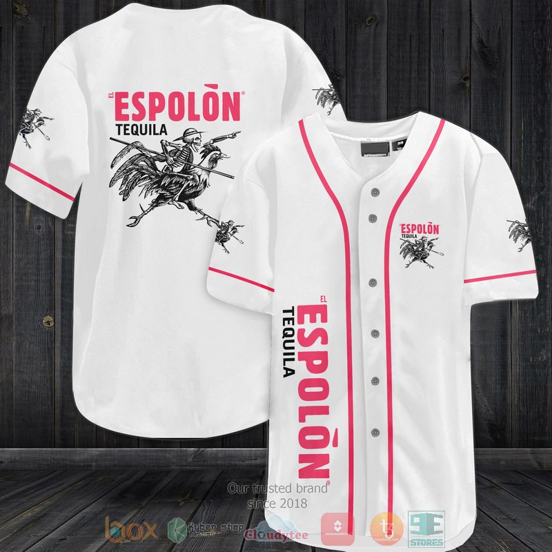 Espolon Tequila White Baseball Jersey Espolon Tequila White Baseball Jersey