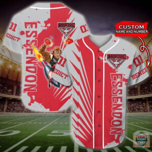 Essendon Bombers Afl Personalized Baseball Jersey Shirt