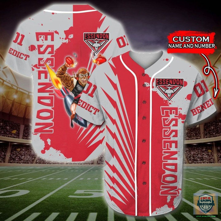 Essendon Bombers Afl Personalized Baseball Jersey Shirt Essendon Bombers Afl Personalized Baseball Jersey Shirt