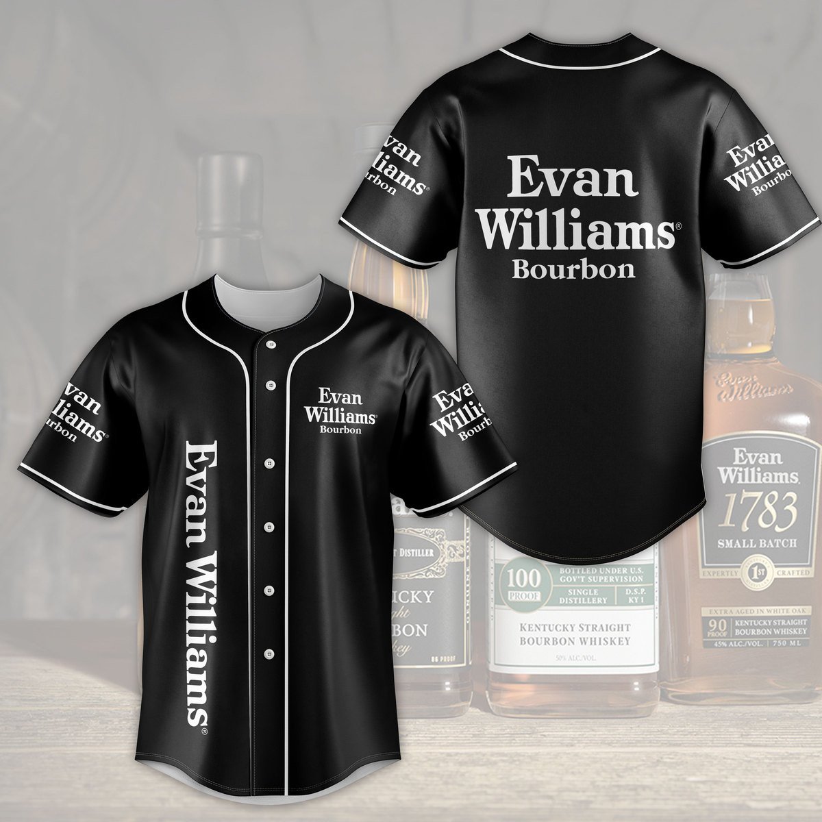 Evan Williams Bourbon Baseball Jersey Evan Williams Bourbon Baseball Jersey