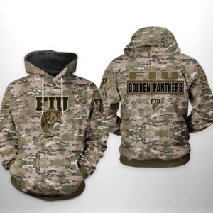 FIU Golden Panthers NCAA Camo Veteran 3D Printed Hoodie/Zipper Hoodie - ae2b0d32f229