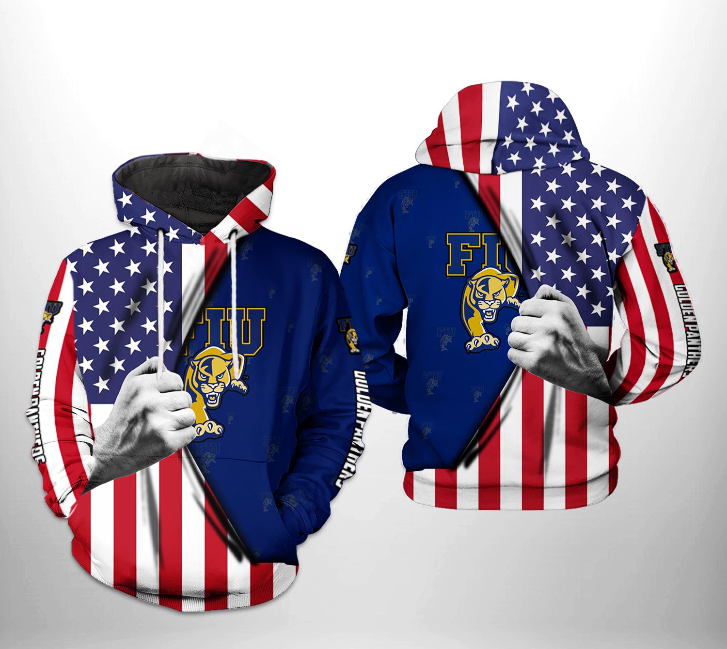 FIU Golden Panthers NCAA US FLag 3D Printed Hoodie/Zipper Hoodie - 7de99bfa1b1e FIU Golden Panthers NCAA US FLag 3D Printed Hoodie/Zipper Hoodie - 7de99bfa1b1e