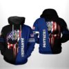 FIU Golden Panthers NCAA US Flag Skull 3D Printed Hoodie/Zipper Hoodie - cccb9d358d63