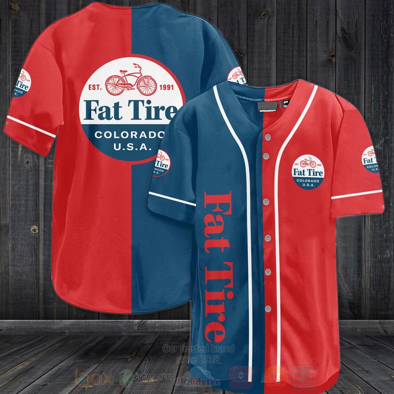 Fat Tire Baseball Jersey Shirt Fat Tire Baseball Jersey Shirt