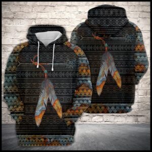 Feather Galaxy Native Pattern 3D Printed Hoodie/Zipper Hoodie - 3edcf50d791e