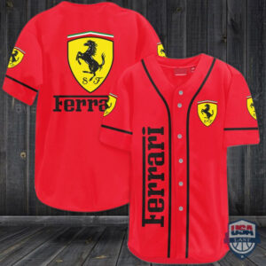 Ferrari Baseball Jersey Shirt