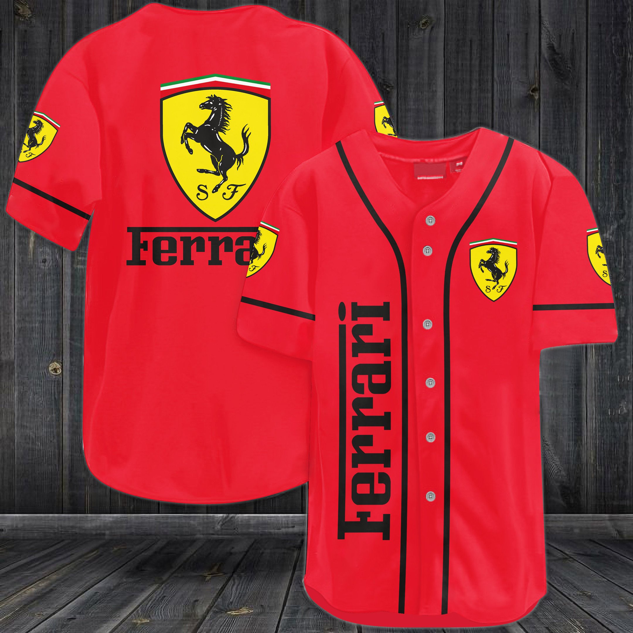 Ferrari Baseball Jersey Ferrari Baseball Jersey