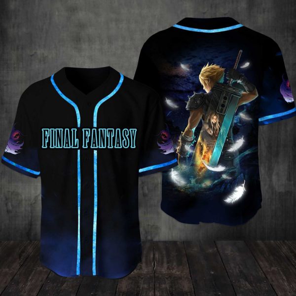Final Fantasy Cloud Baseball Jersey Shirt Final Fantasy Cloud Baseball Jersey Shirt