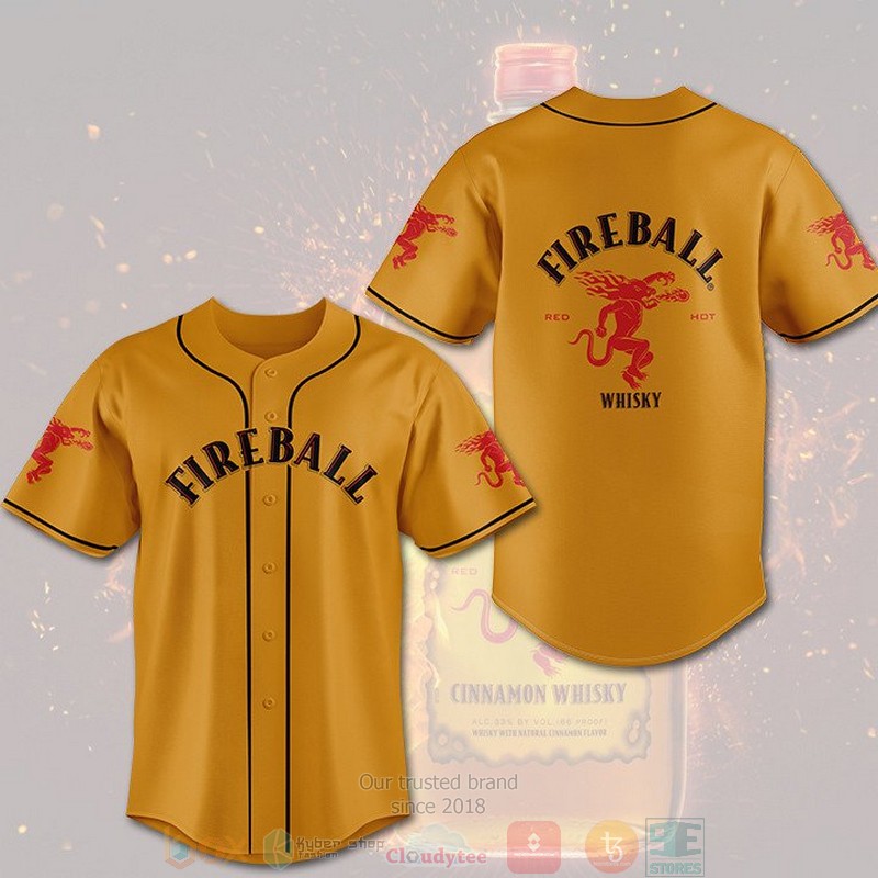 Fireball Cinnamon Whisky Baseball Jersey Fireball Cinnamon Whisky Baseball Jersey