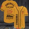 Fireball In My Veins Jesus In My Heart Baseball Jersey