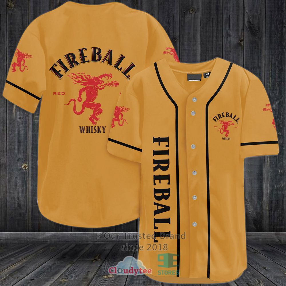 Fireball Whiskey Baseball Jersey Shirt Fireball Whiskey Baseball Jersey Shirt