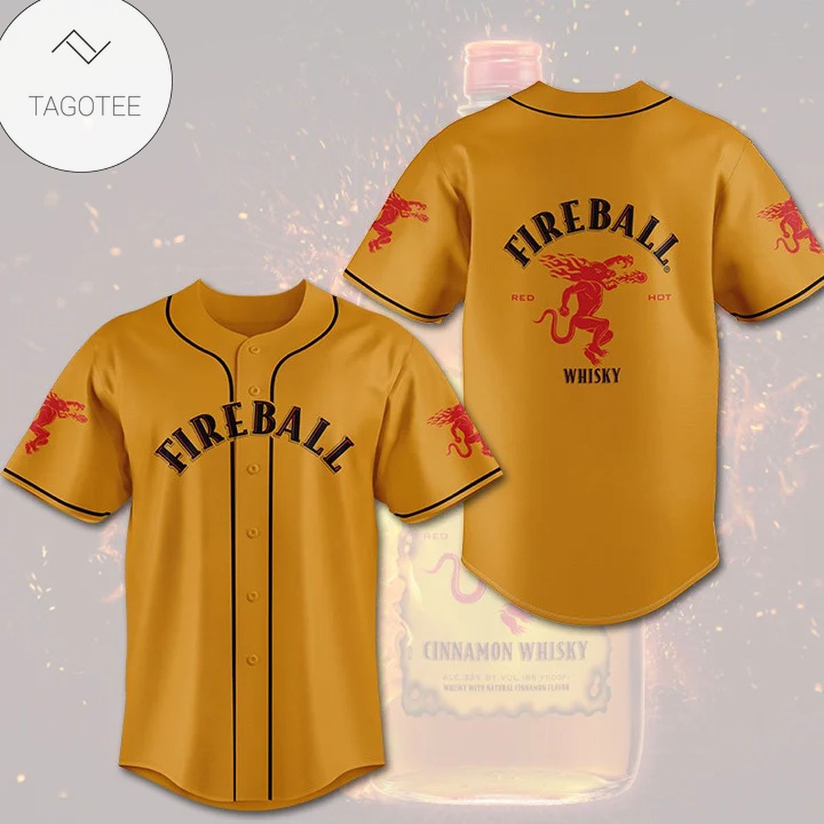 Fireball Whisky Baseball Jersey Shirt Fireball Whisky Baseball Jersey Shirt