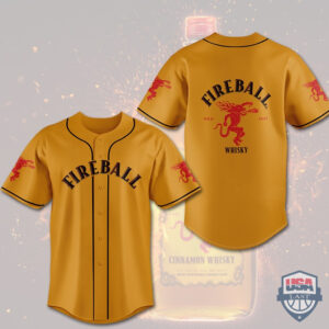 Fireball Whisky Baseball Jersey Shirt