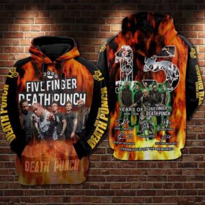 Five Finger Death Punch 15 The Year Pullover And Zip Pered Hoodies Custom 3D Graphic Printed 3D Hoodie All Over Print Hoodie For Men For Womenhoodie - 665eaf11d4f3