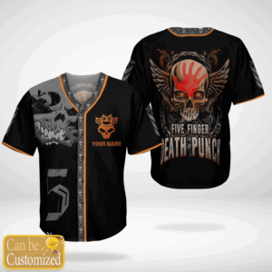 Five Finger Death Punch Custom Name Baseball Jersey Shirt
