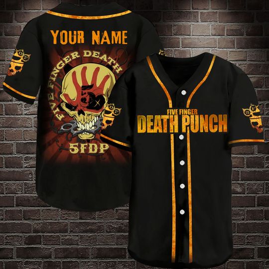Five Finger Death Punch Personalized Baseball Jersey Shirt Five Finger Death Punch Personalized Baseball Jersey Shirt