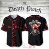 Five Finger Death Punch Skull Baseball Jersey Shirt