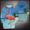 Flamingo At The Beach 3D Printed Hoodie/Zipper Hoodie - 94eb273f3cc1